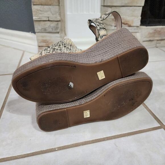 Louise Et Cie Paley Snakeskin Platform Wedge Espadrille Sandals size 42 10 us - Picture 10 of 14